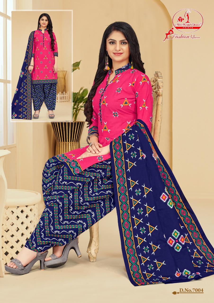 Miss World Fashion Queen 7 Casual Daily Wear Cotton Printed Designer Dress Material Collection